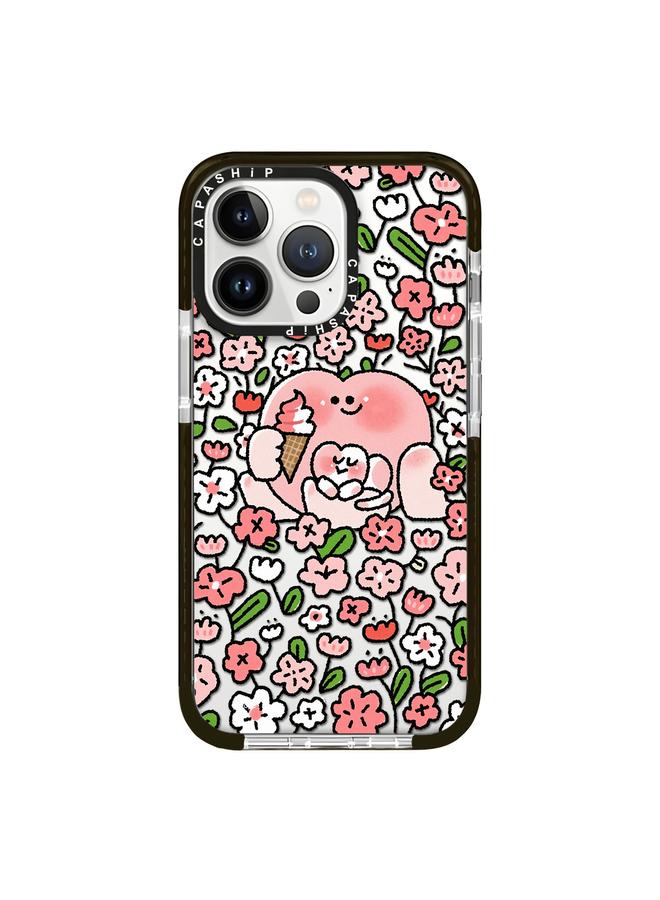 جراب هاتف بتغطية كاملة بنمط توضيحي بسيط لهاتف iPhone 16 Pro Max (قلب صغير لطيف على شكل حرف C)