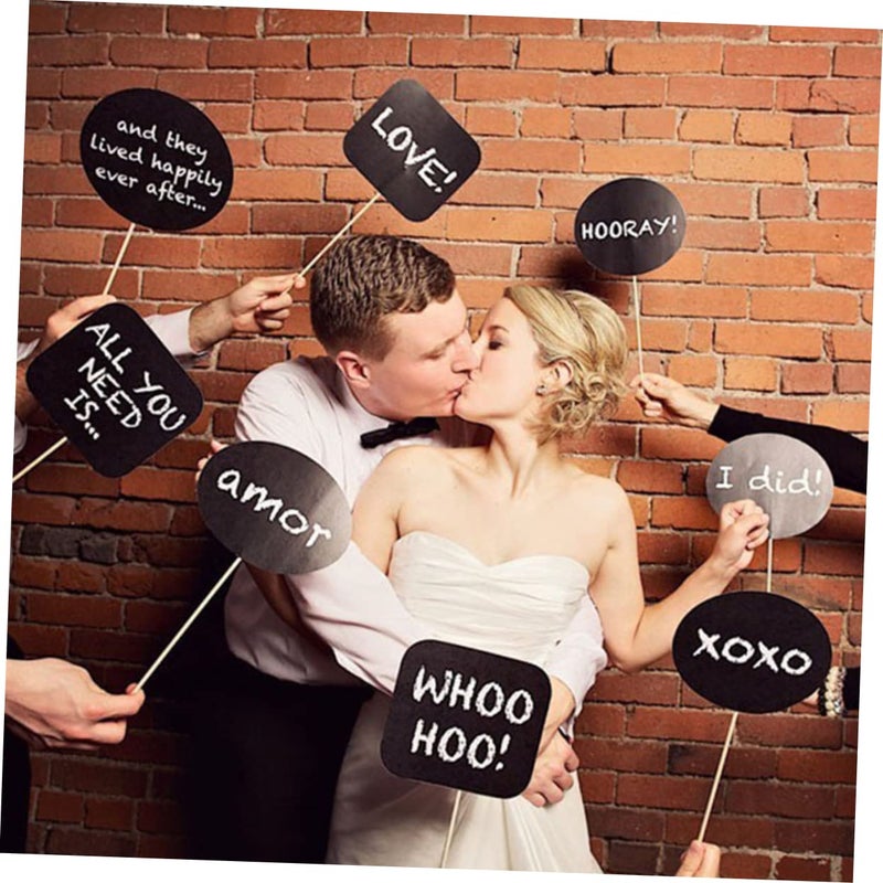 Wedding Photo Props 2 Pack Chalkboard Decorations For Birthday Graduation Party - Image 3