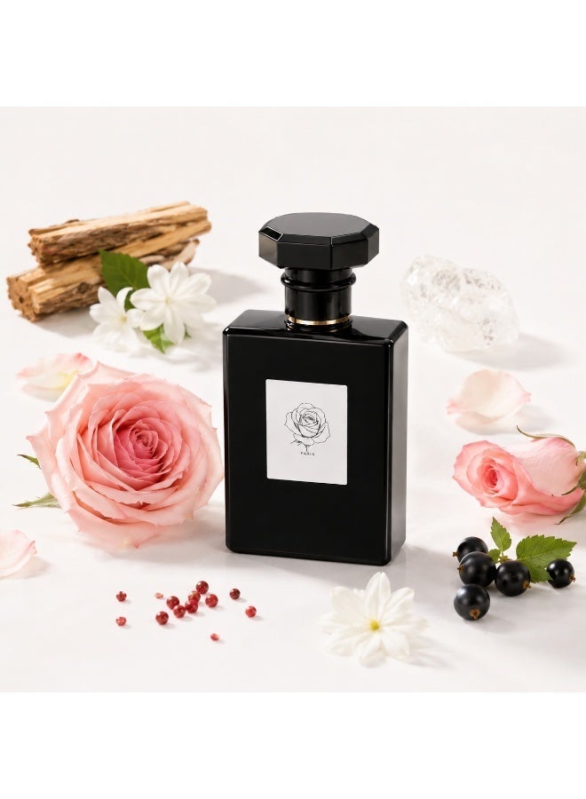 عطر نسائي برائحة الورد 50 مل، عطر زهري خشبي مع المسك يدوم طويلاً، بخاخ عطر للاستخدام اليومي، مناسب للعمل والسفر والحفلات والمواعيد الرومانسية، هدية أنيقة للنساء في أعياد الميلاد - Image 1