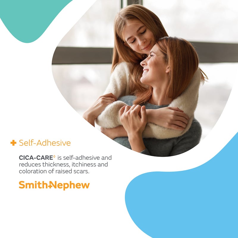 Smith&nephew شريحة جل سيليكون ذاتية اللصق من PHARMAIDEA Srl لإدارة الندبات، منتج للعناية بالجروح، 12 سم × 6 سم أبيض/برتقالي - Image 4