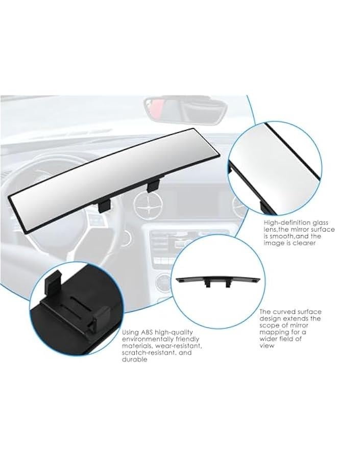 Wide Rear View Mirror Clip On 12 Inch Universal Panoramic Convex Interior Wide Angle Mirror - Image 3