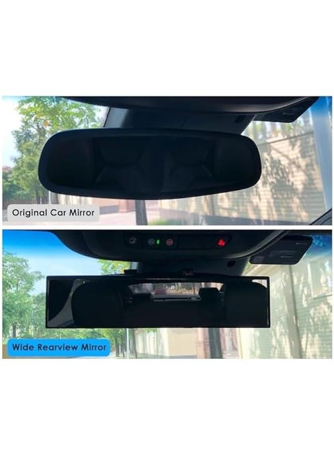 Wide Rear View Mirror Clip On 12 Inch Universal Panoramic Convex Interior Wide Angle Mirror - Image 4