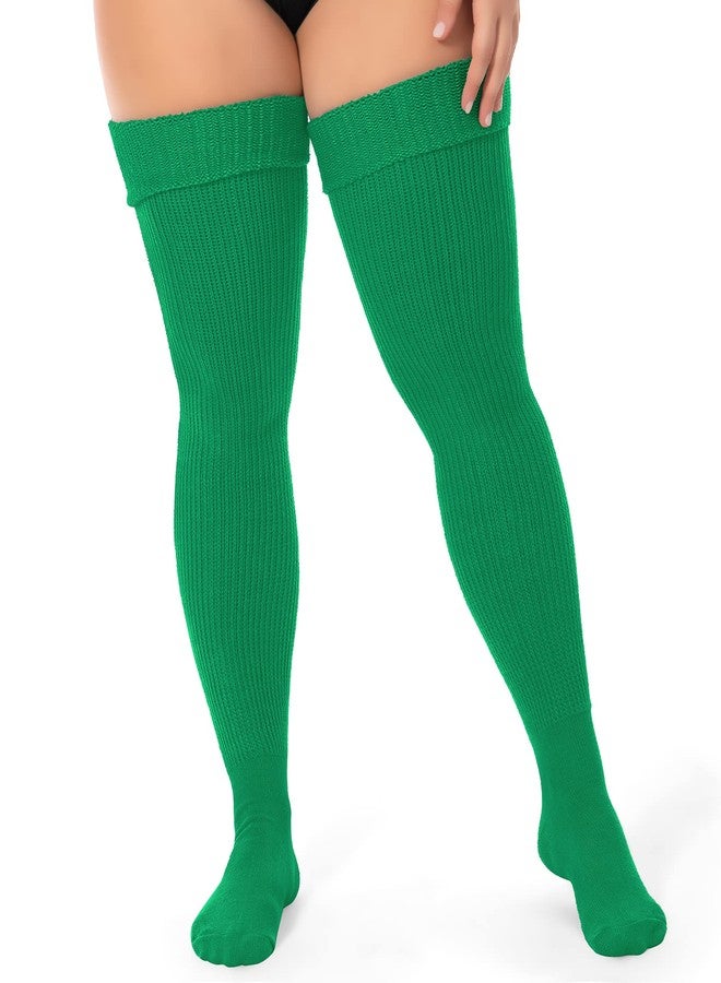 ليتل فور بيج جوارب طويلة محبوكة بنمط كابلات من Littleforbig مقاسات كبيرة - أخضر - Image 3