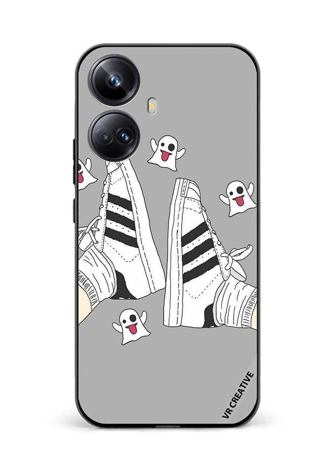 VR CREATIVE Protective Case Cover For Realme 10 Pro Plus Black & White Shoe Design Multicolour - Image 1
