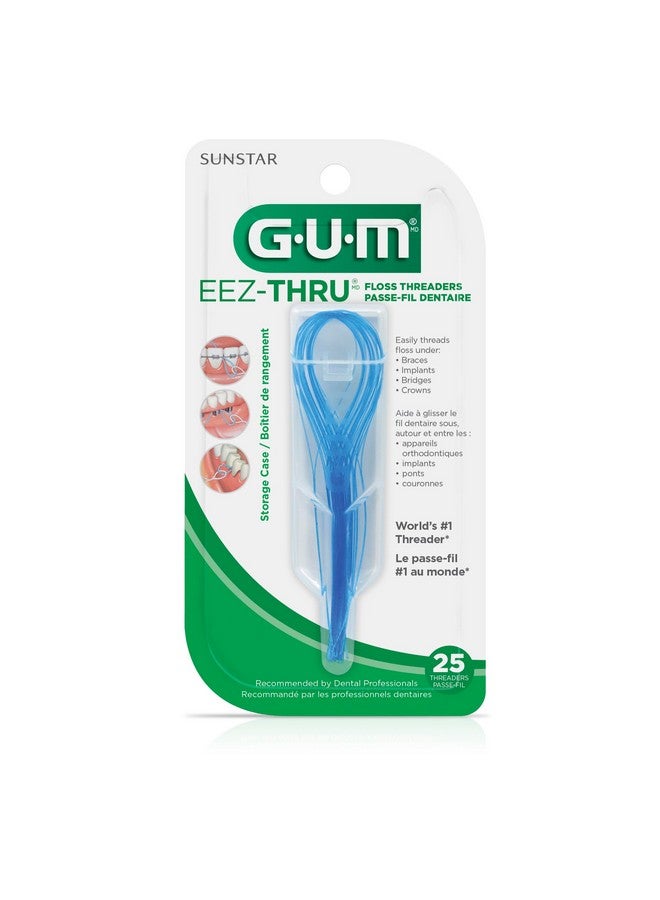 GUM EEZ-Thru Floss Threaders, Dental Flossers for Braces, Bridges, & Implants,25ct(6pk) - Image 4