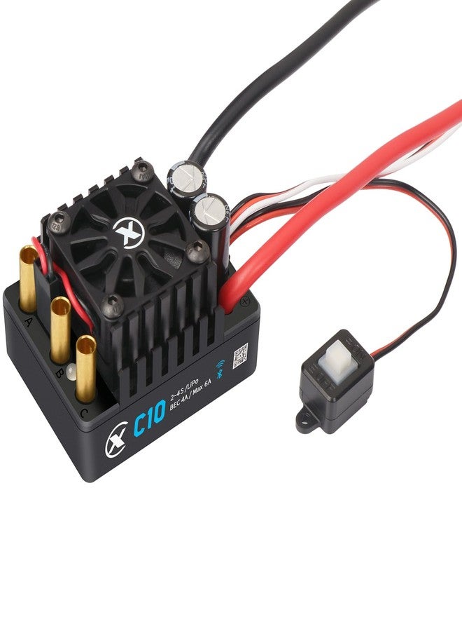 XC وحدة التحكم ESC بدون مستشعر XC C10 للسيارات RC، 2-4S ليثيوم بوليمر، 120A تيار مستمر، 4-6A، 6.0/7.4V BEC، مناسبة لشاحنات 1/10 على الطرق الوعرة والقصيرة - Image 1