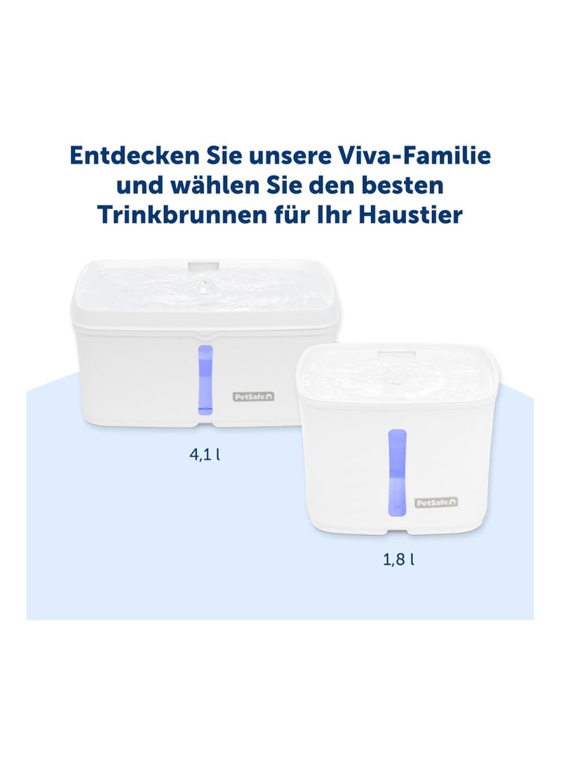 PetSafe Viva Pet Fountain for Cats and Small Dogs – 1.8L/64 oz, Indoor Cat Water Fountain with Whisper Quiet Pump, Dishwasher Safe, Easy to Clean, Water Filters Included - Image 2