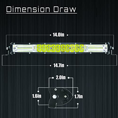 SAN YOUNG 12 Inch Slim LED Light Bars for Truck, 12V 24V 120W 10000lm LED Work Lights Bar for Tractor ATV UTV RV RZR Car Snowblower Golf Cart Lawn Mower Automotive, 2 Pack - Image 2