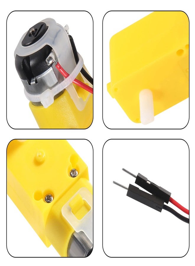 AEDIKO 8pcs TT Motor Dual DC 3-6V Gearbox Motor 200RPM Ratio 1:48 Shaft Motor with 2.54mm Wire for Arduino DIY Smart Car Robot - Image 5