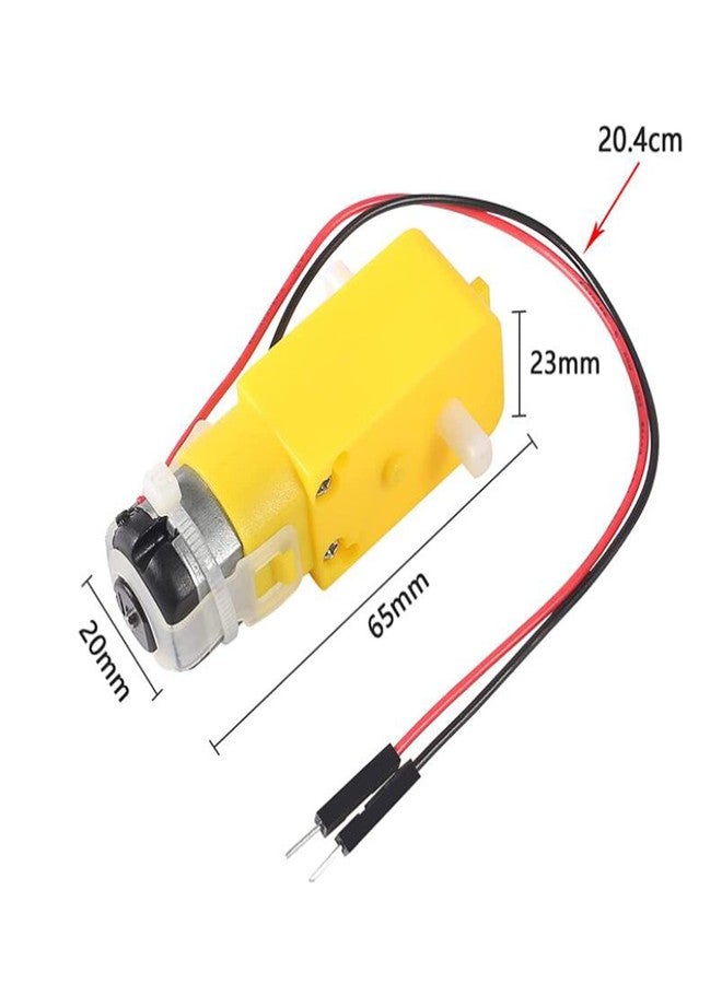 AEDIKO 8pcs TT Motor Dual DC 3-6V Gearbox Motor 200RPM Ratio 1:48 Shaft Motor with 2.54mm Wire for Arduino DIY Smart Car Robot - Image 4