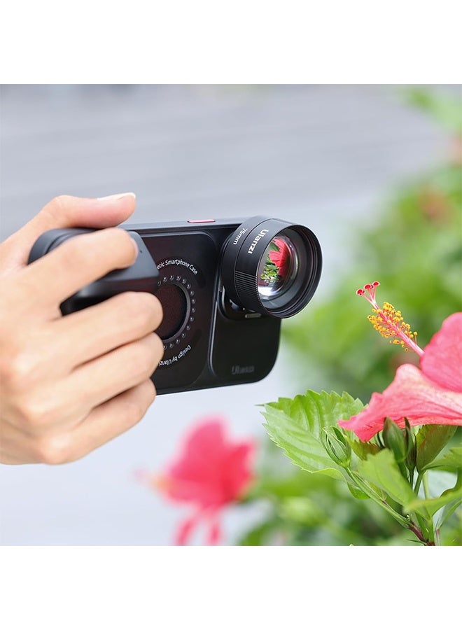 يولانزي عدسة ماكرو للهاتف ULANZI CL-003، عدسة كاميرا هاتف عالية الدقة 75 مم لخيط 17 مم، متوافقة مع جراب قفص الهاتف الذكي iPhone وSamsung مع محول 17 مم - Image 4