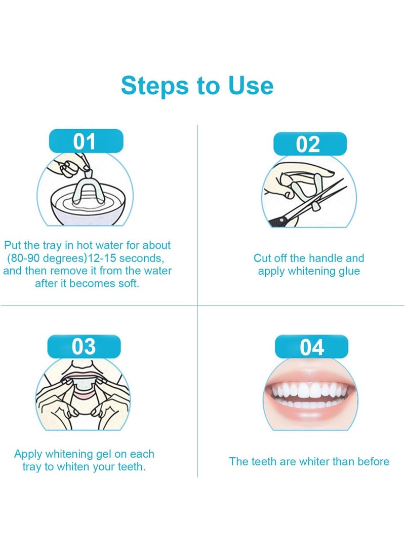 JOUDIYA Teeth Whitening Kit, 4 Pcs Mouth Guard for Teeth Grinding, Thermoplastic Teeth Grinding Guard for Whitening Teeth Bleaching Grinding Protecting, Moldable Gum Shield - Image 5