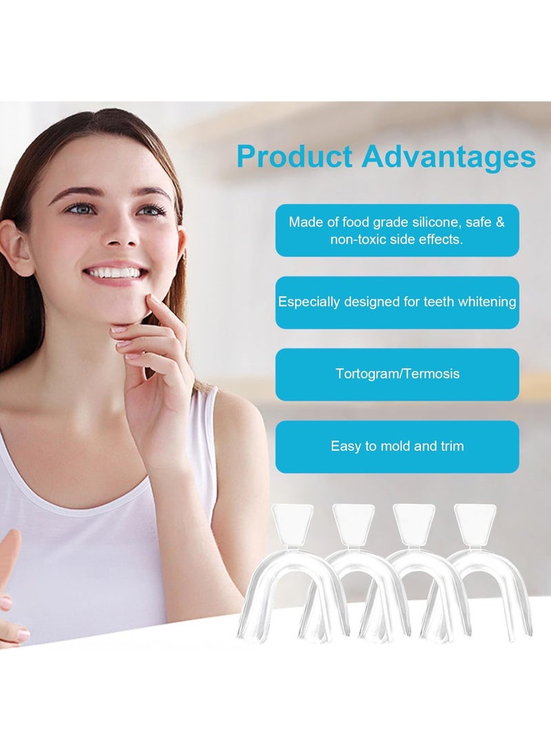 JOUDIYA Teeth Whitening Kit, 4 Pcs Mouth Guard for Teeth Grinding, Thermoplastic Teeth Grinding Guard for Whitening Teeth Bleaching Grinding Protecting, Moldable Gum Shield - Image 4