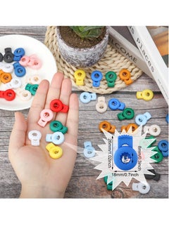 Excefore Plastic Cord Locks for Drawstrings Hole Spring Cord Locks End Toggle Stoppers for Camping and Hiking Shoelace Replacement Backpacks Multi color 80pcs  - Image 4