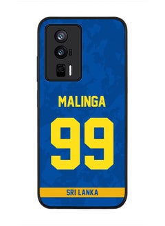 Stylizedd Cover for Xiaomi Poco F5 Pro 5G / Xiaomi Redmi K60 / Xiaomi Redmi K60 Pro Case Rugged Black Soft Cover Player Name - Lasith Malinga, Jersey Number- 99  - Image 1