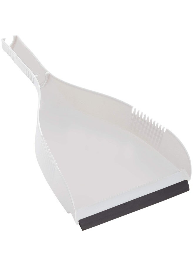 Superio Clip-On Dustpan - Heavy Duty Plastic, Easy Grip Clip-On Dust Pan with Rubber Edge, Detailed Sweeping Debris, Fits Standard Brooms Home & Commercial Dusting & Cleaning Tool, Grey - Image 1