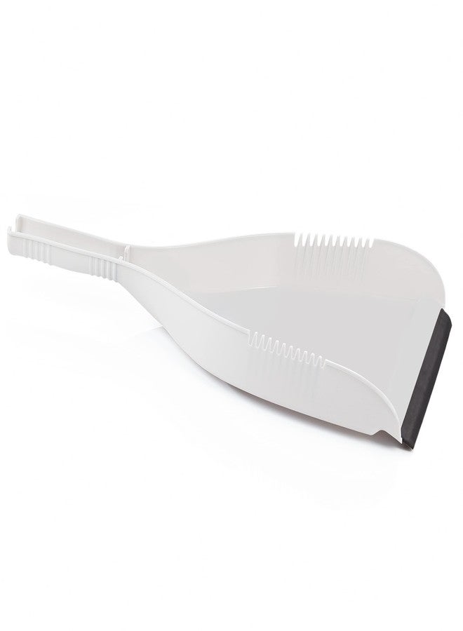 Superio Clip-On Dustpan - Heavy Duty Plastic, Easy Grip Clip-On Dust Pan with Rubber Edge, Detailed Sweeping Debris, Fits Standard Brooms Home & Commercial Dusting & Cleaning Tool, Grey - Image 3