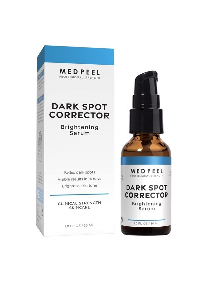 Medpeel سيروم ميد بيل لتصحيح البقع الداكنة وتفتيح الوجه، يستهدف بقع الشمس والعمر، يقلل من الميلانين وفرط التصبغ، 1.0 أونصة سائلة - Image 1