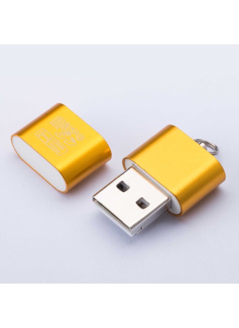 Factory Direct neutral SY-T18/T97 card reader microSD aluminum alloy high-end high-speed TF2.0 card reader Gold [bare metal-no bad inspection]]