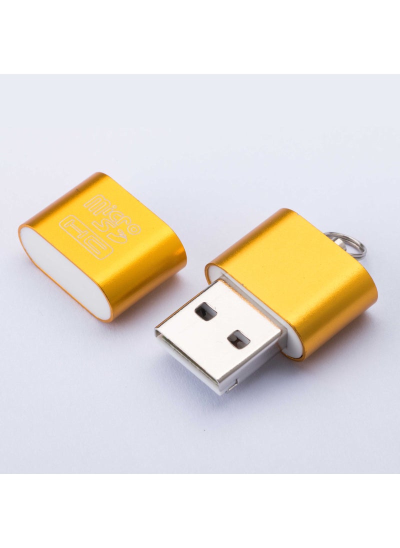 Factory Direct neutral SY-T18/T97 card reader microSD aluminum alloy high-end high-speed TF2.0 card reader Gold [bare metal-no bad inspection]]
