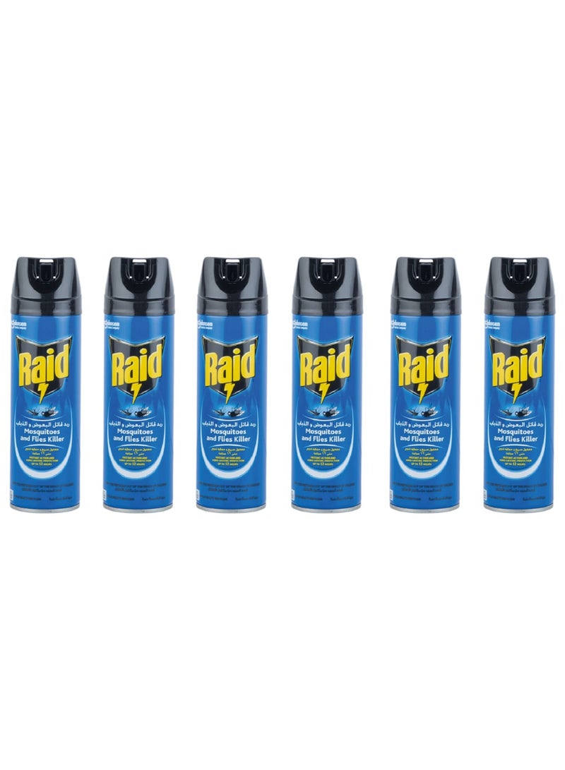 Mosquito and fly killer spray, fast action, 6 packs * 300 ml