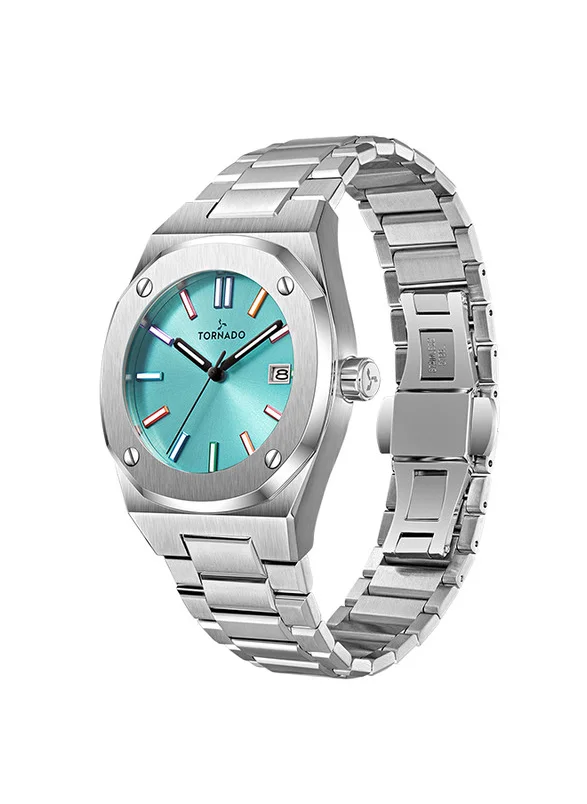 TORNADO Tornado AURORA TWILIGHT T23003-SBSL Men's Analog Display Watch & Steel Strap Silver