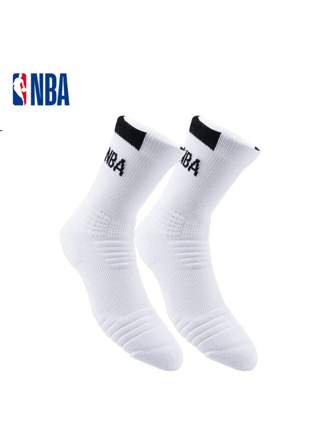 Nba Basketball Sports Socks For Men, High-top Running Mesh Breathable Thickened Terry Bottom Elite Socks, 3 Pairs - Image 4