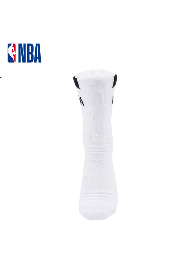 Nba Basketball Sports Socks For Men, High-top Running Mesh Breathable Thickened Terry Bottom Elite Socks, 3 Pairs - Image 3
