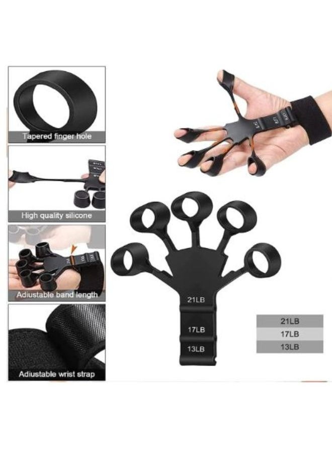 SUNIFY - Hand Grip Strengthener Adjustable Finger Exerciser and Finger Stretcher Grip Strength Trainer for Hand Therapy - Image 1