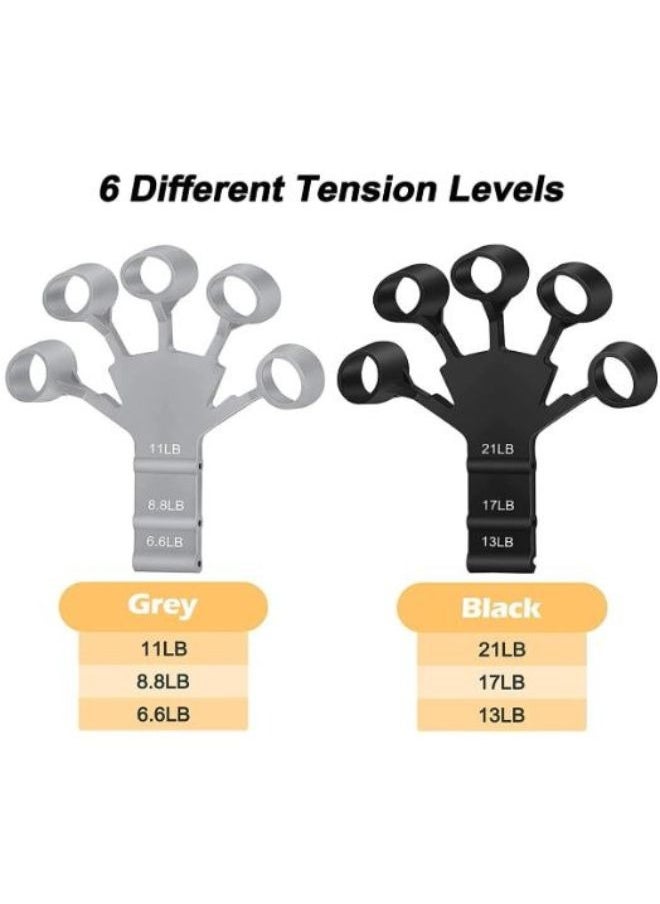 SUNIFY - Hand Grip Strengthener Adjustable Finger Exerciser and Finger Stretcher Grip Strength Trainer for Hand Therapy - Image 1