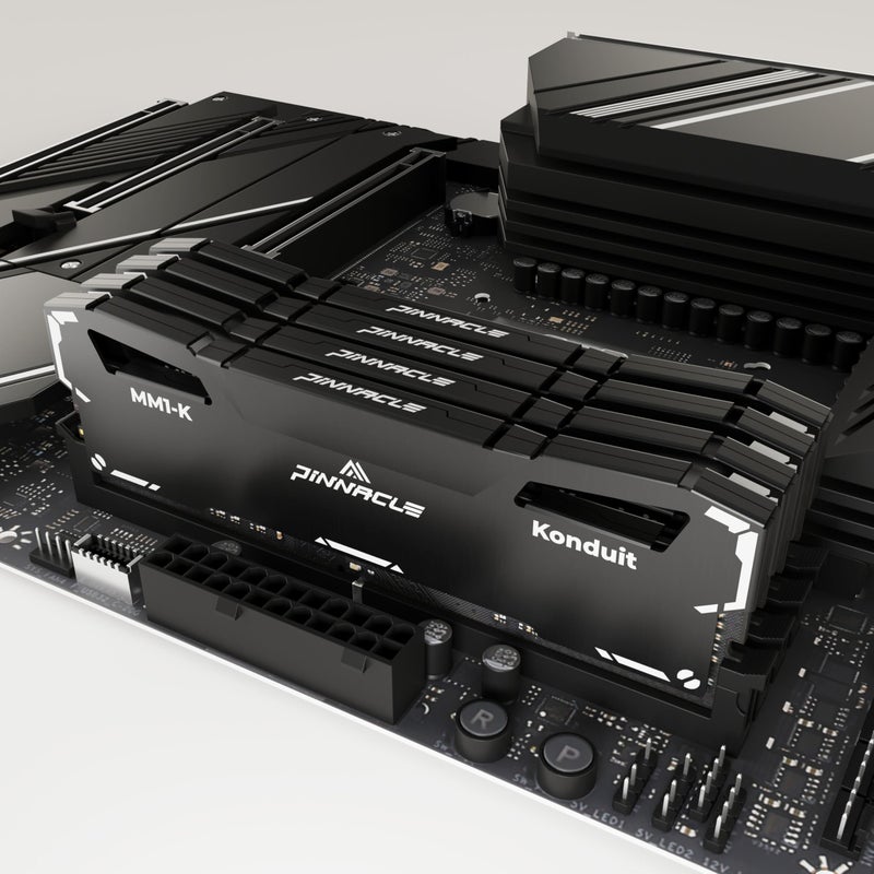 Timetec Pinnacle Konduit 16GB KIT(2x8GB) DDR4 3200MHz PC4-25600 CL16-18-18-38 XMP2.0 Overclocking 1.35V Compatible for AMD and Intel Desktop Gaming PC Memory Module RAM - Black - Image 3