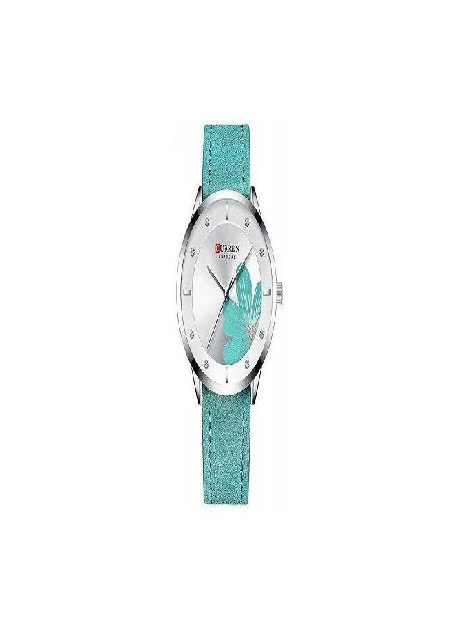 CURREN - CURREN 9048 Green PU Leather Analog Watch For women - Image 1