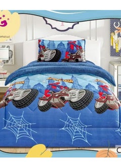 Moon Winter fluffy children's bed sheet, 3 pieces, two sides, velvet side and fur side, size 170x220 cm  - Image 2