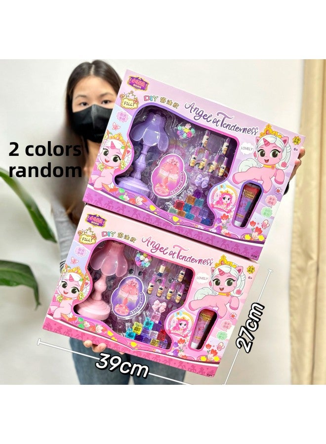 Children's Family Simulation Small Appliances Kitchen Kitchenware Tableware Refrigerator Accessories Toy Set Boys And Girls Toys-Color:7803 Table Lamp Cream Glue Diy Set [2 Colors Randomly Distributed 1]  - Image 1