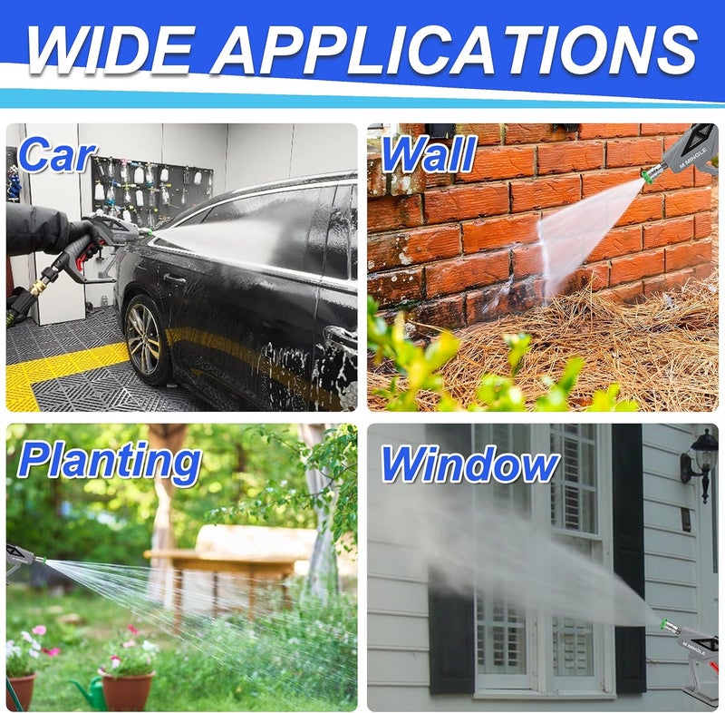 M MINGLE High Pressure Washer Gun with M22 14mm Adapter, Compatible with Kärcher K2, K3, K4, K5, K6, K7 Hoses, Jet Wash Gun Kit for Car Cleaning, 5 Quick Connect Spray Nozzle Tips, 4000 PSI - Image 2