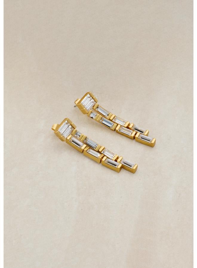 REISS LIVIA: Linear Crystal Drop Earrings  - Image 1