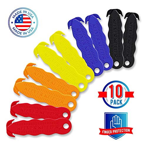 Klever Kutter Klever Innovations Cutter Stainless Steel Package Opener, Safety Utility Cutter Assorted Colors 10 pcs, KLEVER - 10/PACK MIX - Image 3