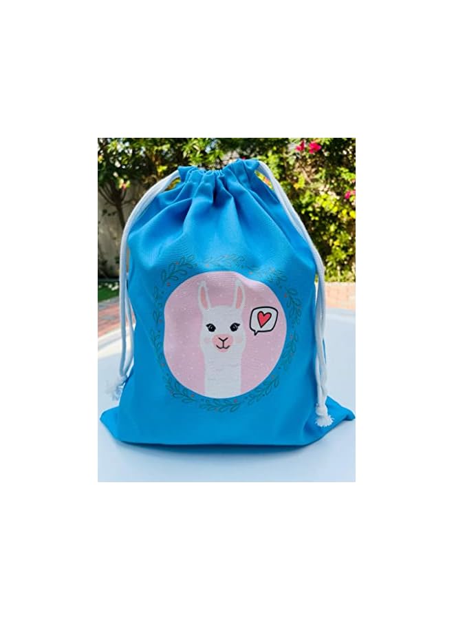 Raxoom of 5 Drawstring Party Bags I Cotton Drawstring bag I Kids Sports Yoga Swimming I Party Favor Bags I Birthday Giveaways for Boys and Girls I Quality Thick 100% Cotton - Image 3