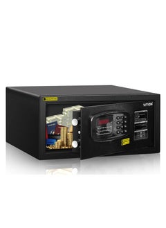 VITION Hotel Safe Box Large Steel Strongbox with Hotel Style Digital Lock and Key Entry for Home Office Business (Size 42x20x37cm) Protect Money Laptop Jewelry A4 Documents  - Image 1
