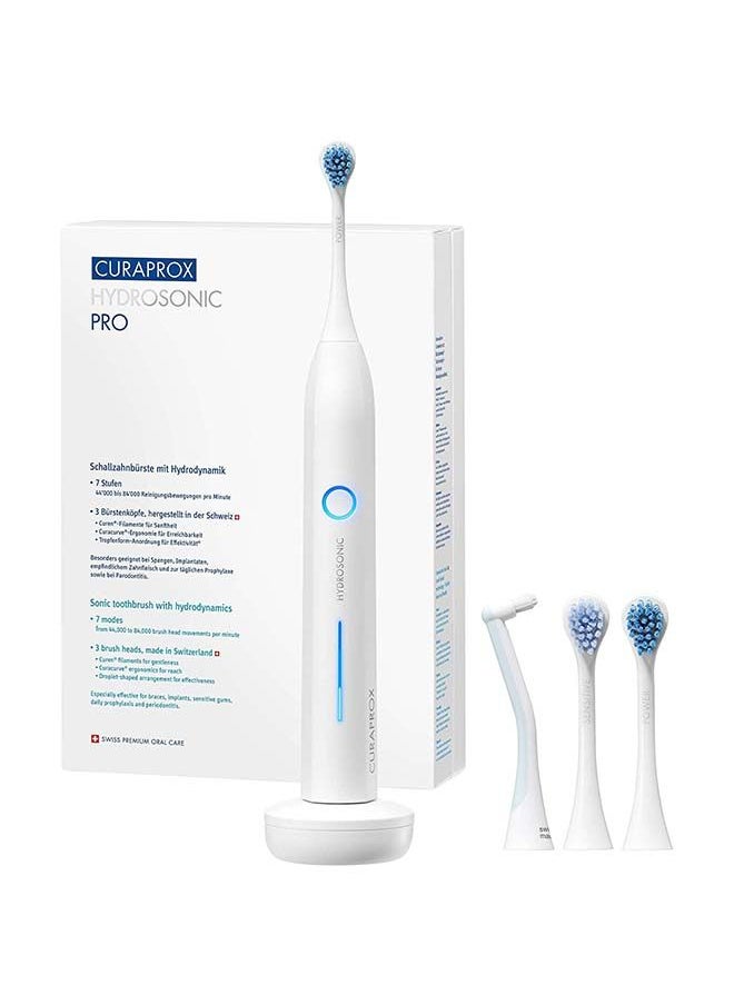 Curaprox Hydrosonic Pro Sonic Toothbrush - Curaprox Electric Toothbrush for Adults with 7 Cleaning Levels 