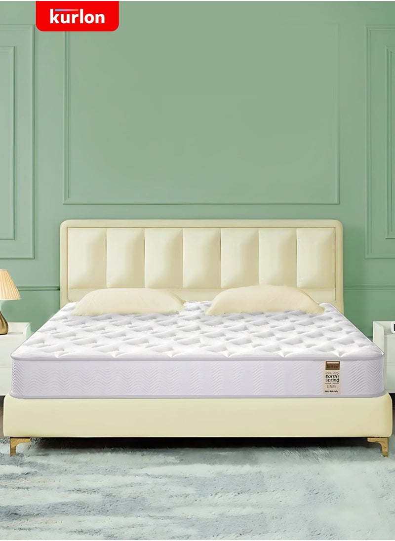 Kurlon - Kurlon Earth Spring Mattress | 3-Zone Pocket Spring Mattress | Medium-Firm Support |  Natural Latex | Ideal for Spinal Alignment | Twin Size Mattress | 200Lx120Wx25H Cms - Image 1