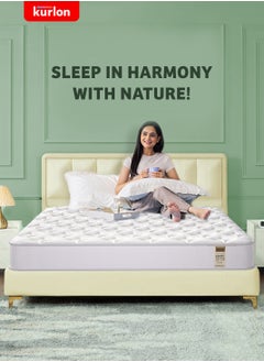 Kurlon Kurlon Earth Spring Mattress | 3-Zone Pocket Spring Mattress | Medium-Firm Support |  Natural Latex | Ideal for Spinal Alignment | Twin Size Mattress | 200Lx120Wx25H Cms  - Image 2
