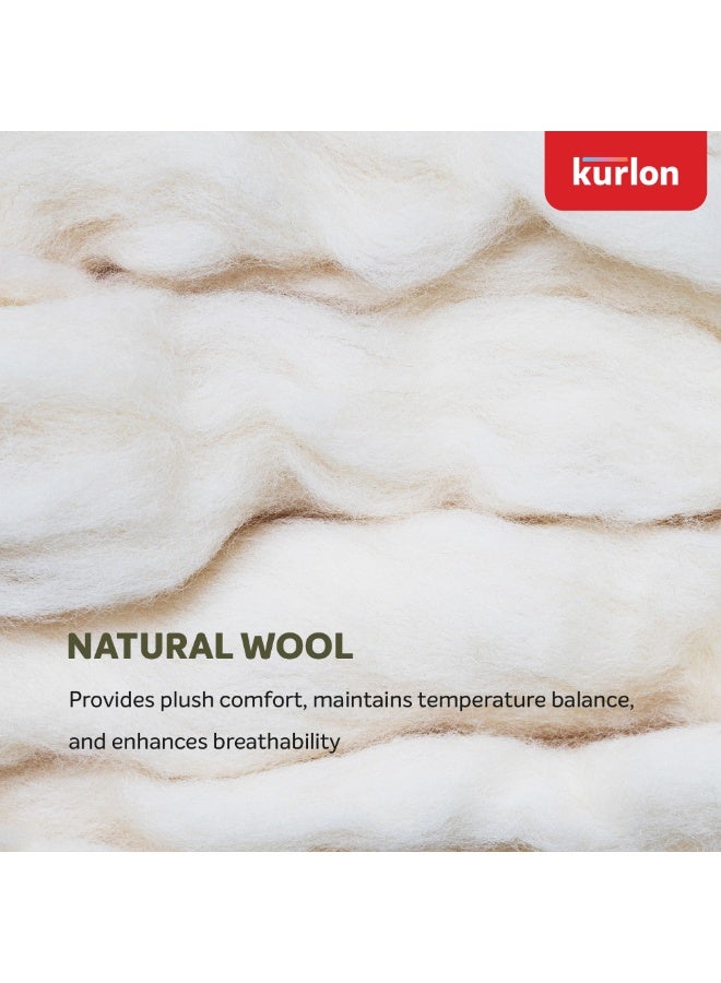 Kurlon Earth Spring |Pocket Spring Mattress with Natural Latex and Wool Padding| 3 Zone Spinal Support |Hypoallergenic Comfort |Motion Isolation | 200x120x25 - Image 3