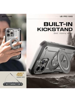 SupCase For Iphone 16 Pro Max Case With Stand Ubpro Mag Support Magsafe Built In Screen Protector And Belt Clip Military Grade Protection Magnetic Phone Case For Iphone 16 Pro Max 6.9'' Tigray  - Image 2