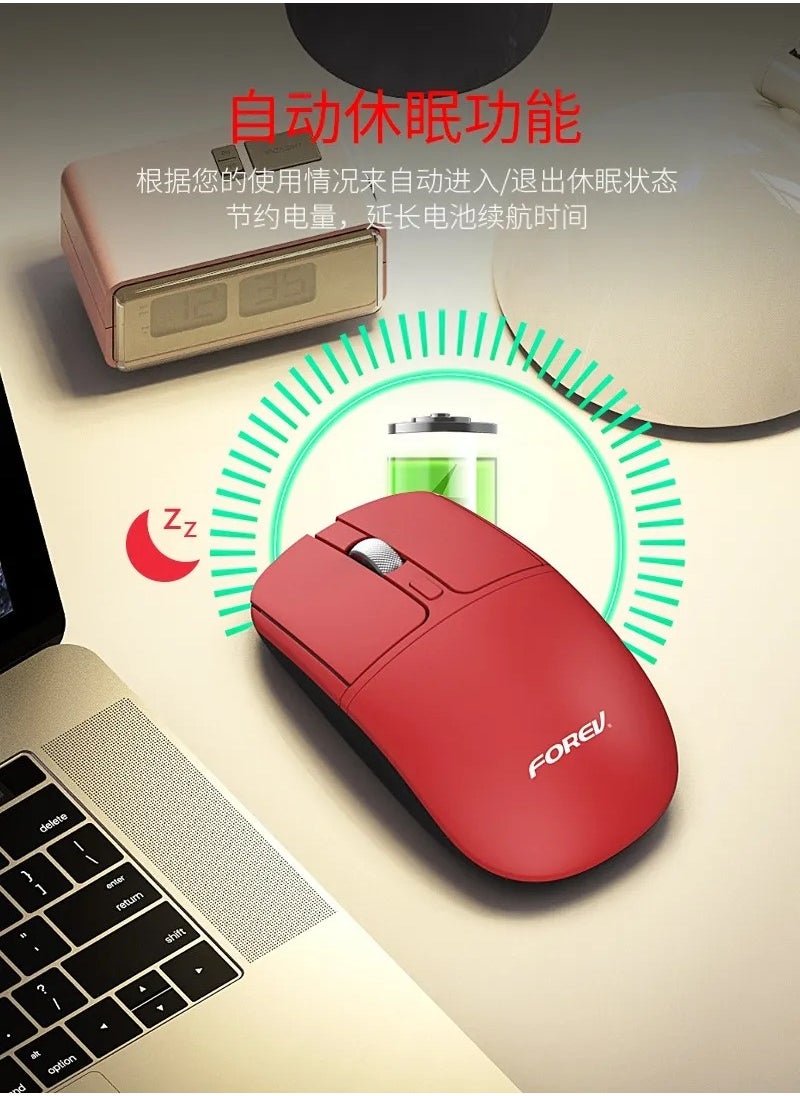 Forev - FV-386 Bluetooth 5.0 / 2.4Ghz Wireless Silent Mouse – 10m Range – 1600DPI - 4 Buttons – Metal Scroll ( Battery ) - Image 1