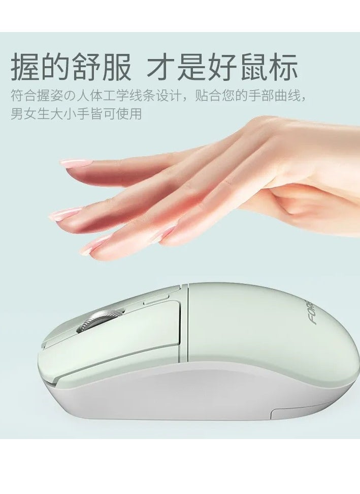 Forev - FV-386 Bluetooth 5.0 / 2.4Ghz Wireless Silent Mouse – 10m Range – 1600DPI - 4 Buttons – Metal Scroll ( Battery ) - Image 1