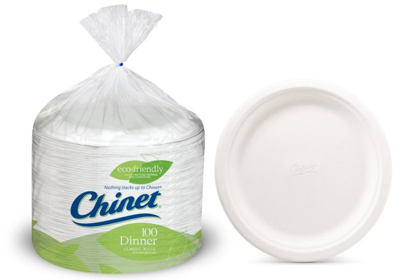 Chinet 10 3/8 Dinner Plate 100-count Box - Image 1
