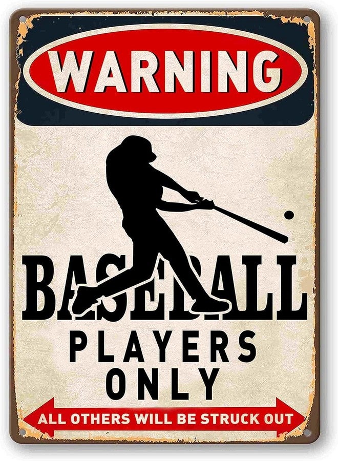 Bestylez Vintage Baseball Wall Decor Sign - Metal Art for Boys Room Decor, Gift for Baseball Lovers - Perfect for Sports Themed Bedroom Decor, 8 x 12 Inch (928) - Image 1
