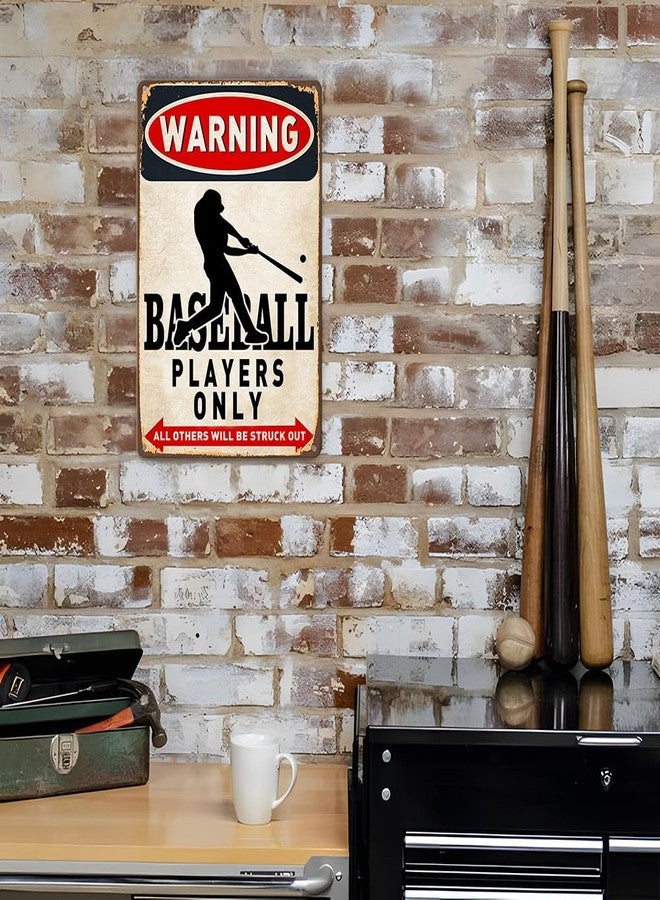 Bestylez Vintage Baseball Wall Decor Sign - Metal Art for Boys Room Decor, Gift for Baseball Lovers - Perfect for Sports Themed Bedroom Decor, 8 x 12 Inch (928) - Image 2