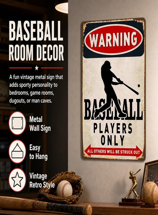 Bestylez Vintage Baseball Wall Decor Sign - Metal Art for Boys Room Decor, Gift for Baseball Lovers - Perfect for Sports Themed Bedroom Decor, 8 x 12 Inch (928) - Image 5